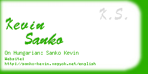 kevin sanko business card